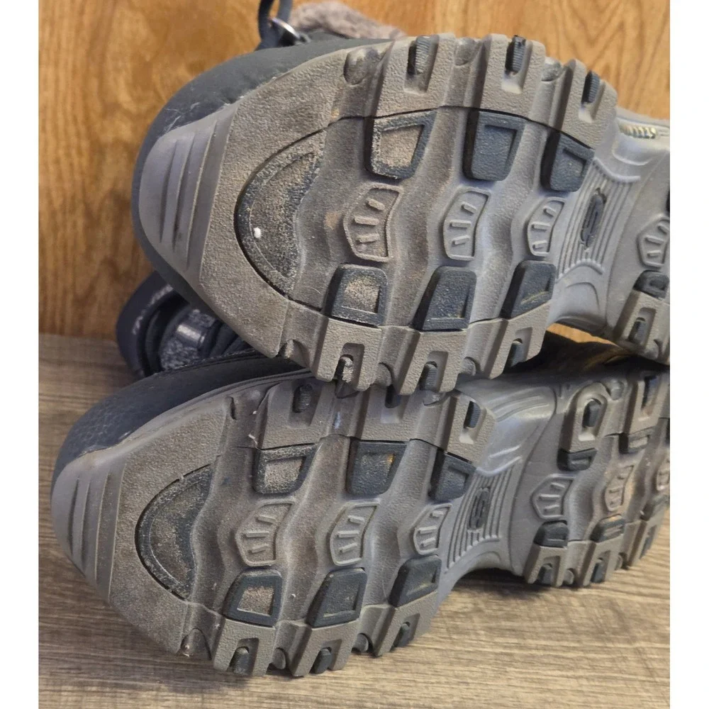 Skechers D'Lites Waterproof Winter Boots Womens Size 10 Navy Black Snow‎ Outdoor